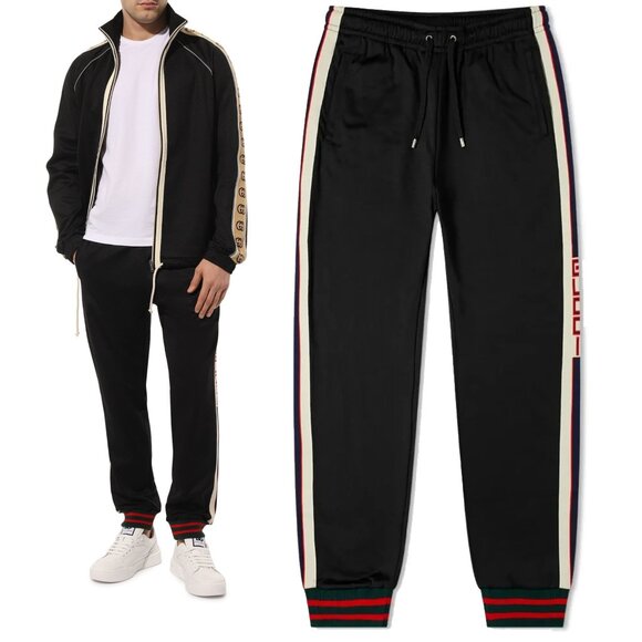 GUCCI PANTS MENS TRACK LOGO LOUNGE TROUSERS WEB TECH sz XXXL - Picture 3 of 16